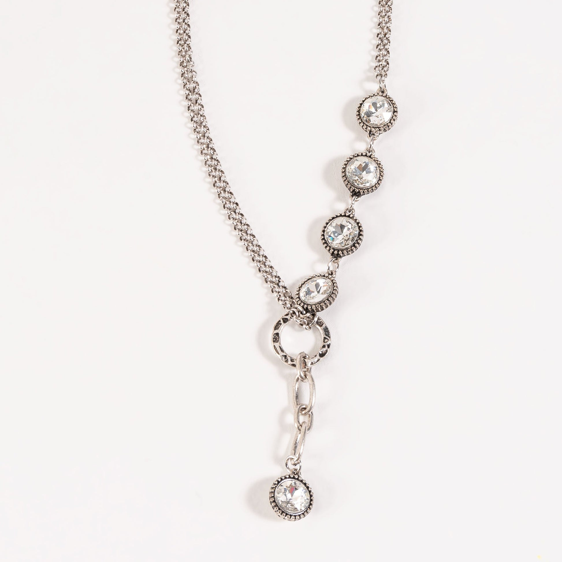 Tori Crystal Pendant Y Necklace