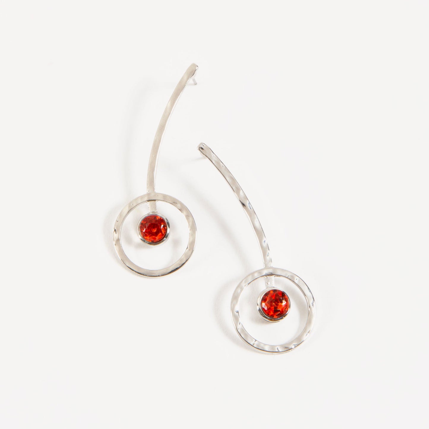 Natasha Crystal Hoop Drop Earrings