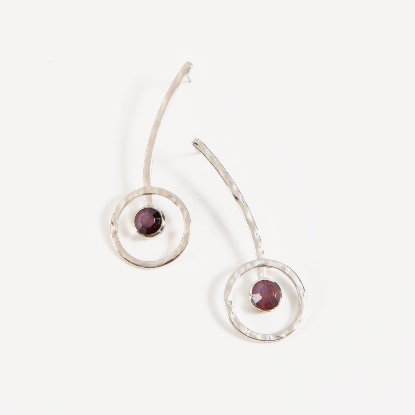 Natasha Crystal Hoop Drop Earrings