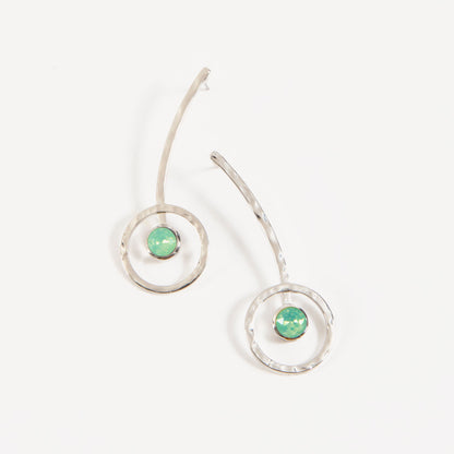 Natasha Crystal Hoop Drop Earrings