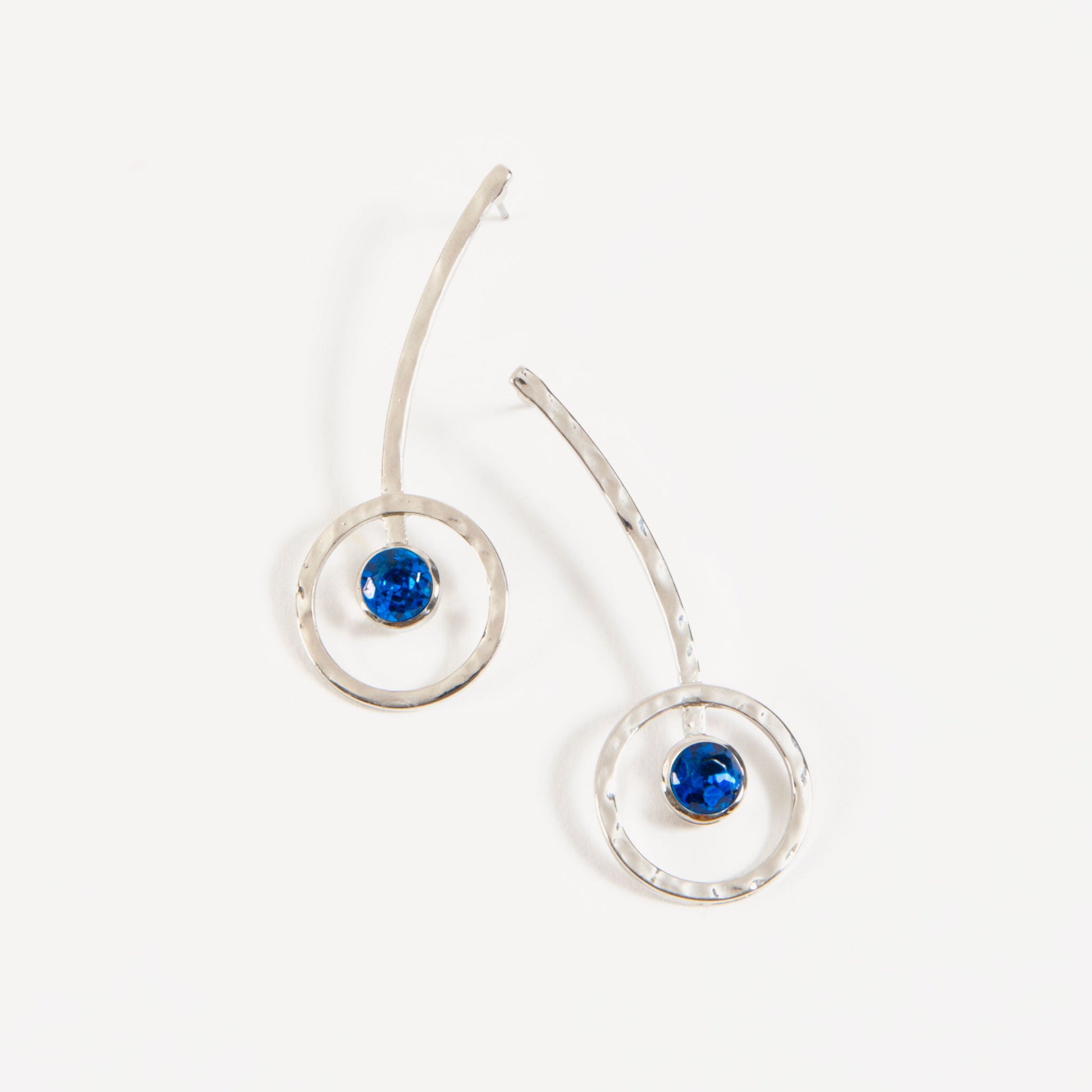 Natasha Crystal Hoop Drop Earrings