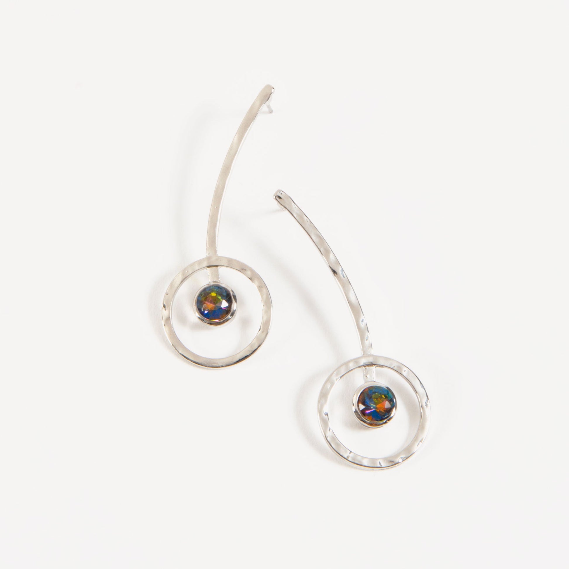 Natasha Crystal Hoop Drop Earrings