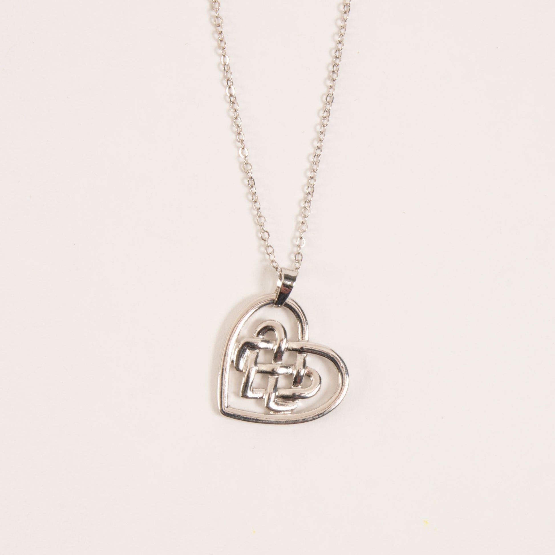 Endless Pathways Celtic Heart Pendant Necklace