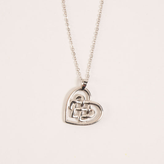 Endless Pathways Celtic Heart Pendant Necklace