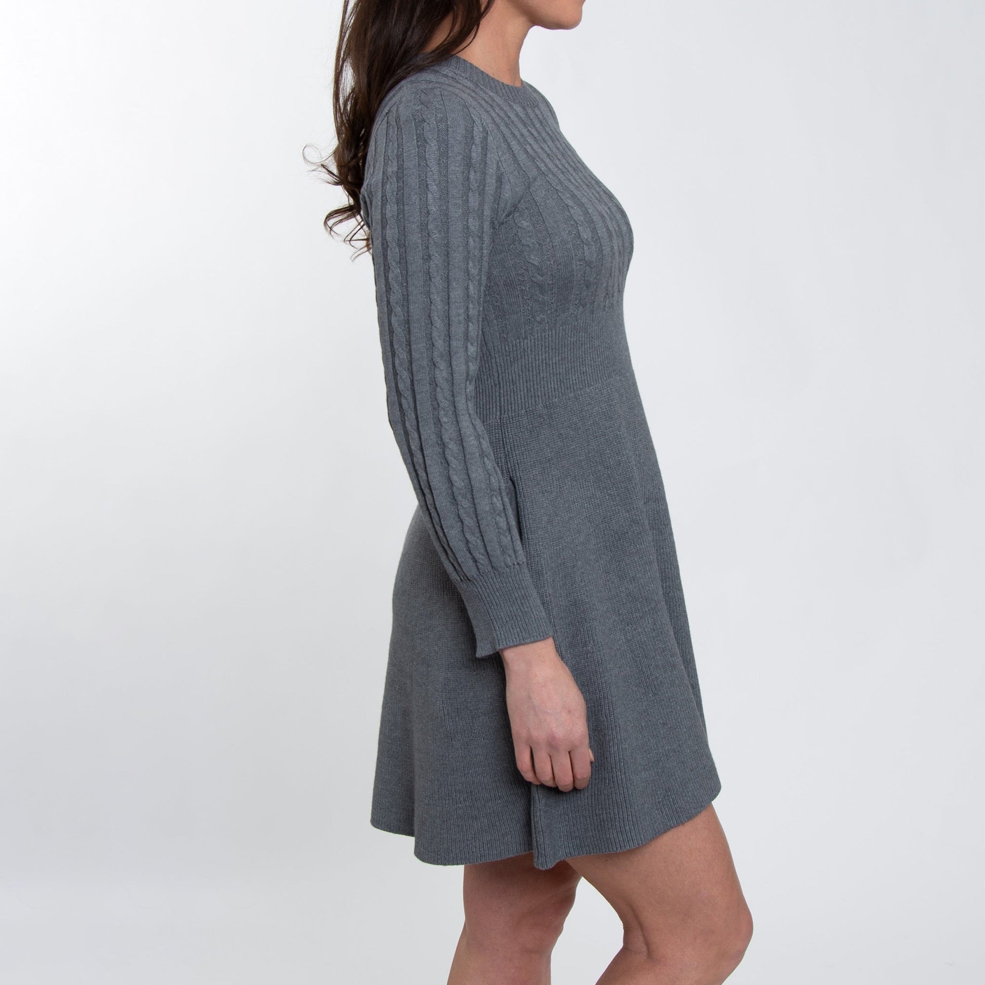 Elsie & Zoey  Women's Sheena Cable Knit Sweater Dress