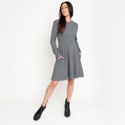 Sheena Cable Knit Sweater Dress