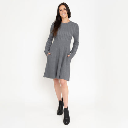 Sheena Cable Knit Sweater Dress