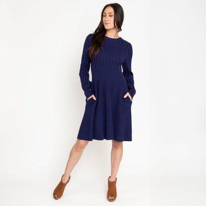 Sheena Cable Knit Sweater Dress