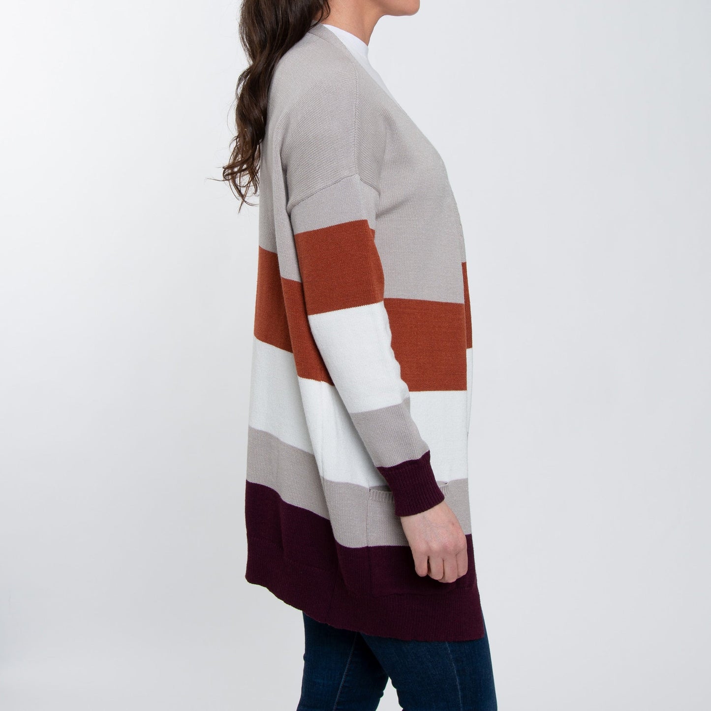 Elsie & Zoey  Women's Jett Color Block Cardigan