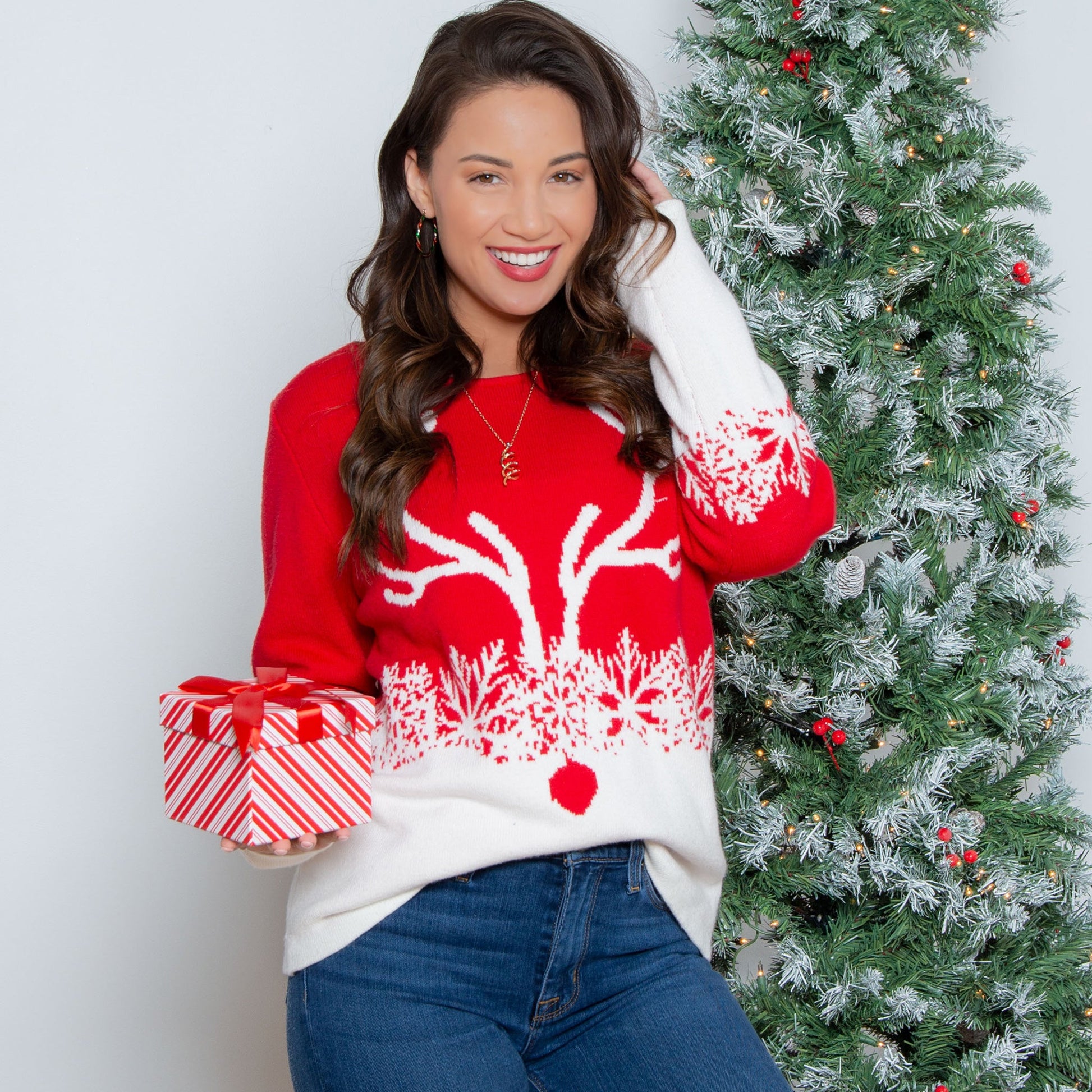 Howard's Women's Winter Kirsten Reindeer Sweater