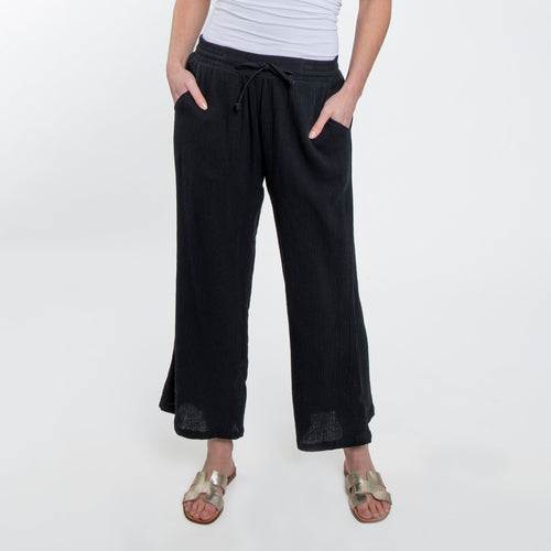 Monroe Gauze Wide Leg Cropped Pants