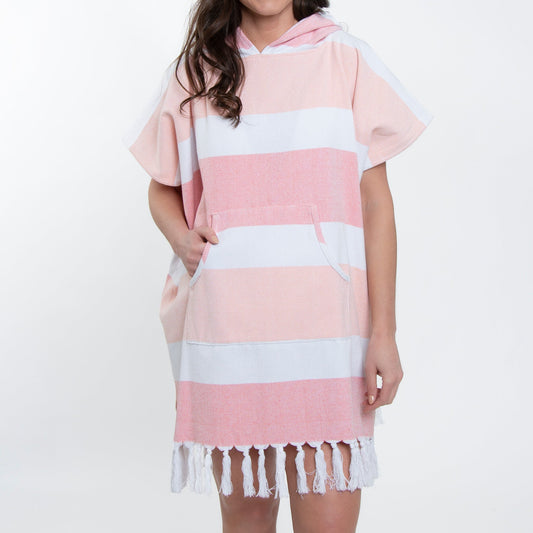 Elsie & Zoey  Women's Resortwear Freya Hooded Terry Cloth Poncho