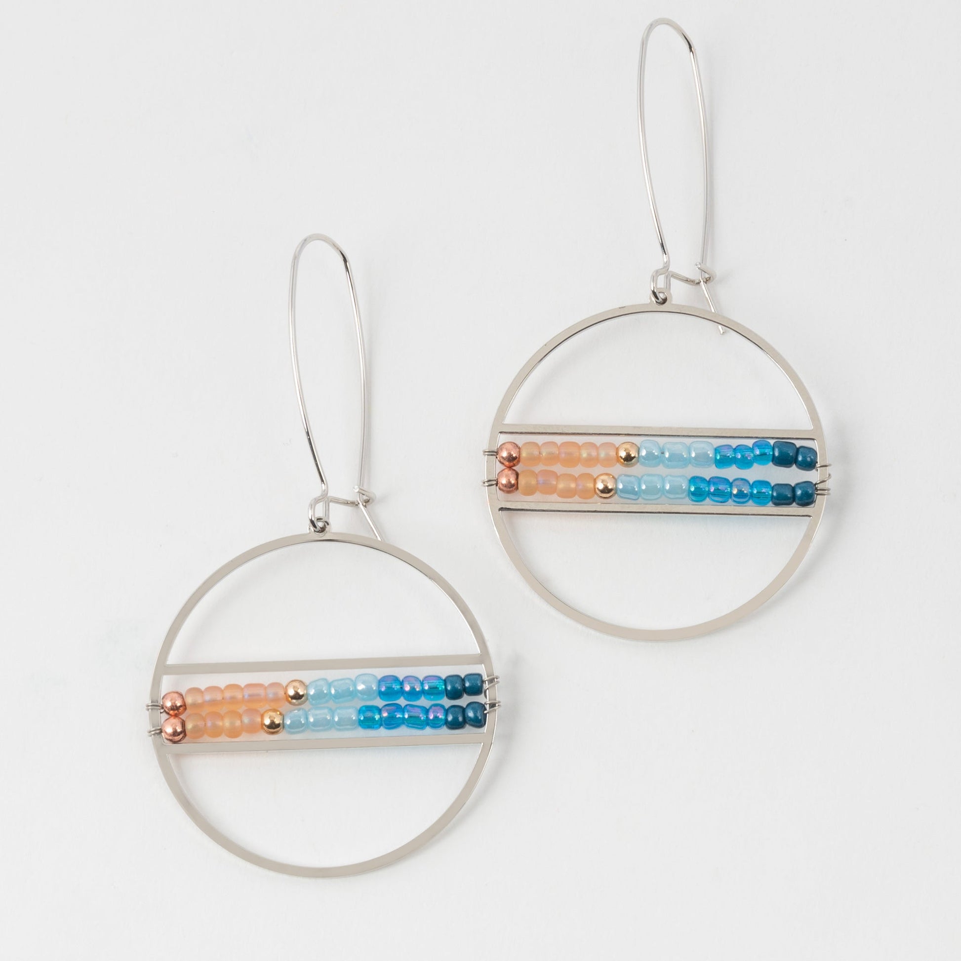 Aurelia Hoop Seed Bead Earrings