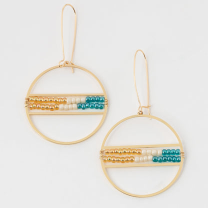 Aurelia Hoop Seed Bead Earrings