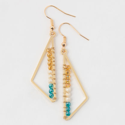 Aurelia Triangle Seed Bead Earrings