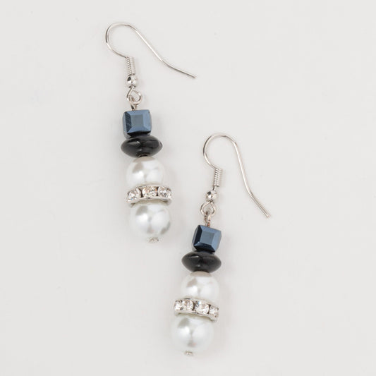 Holiday Pearl Snowman Earrings