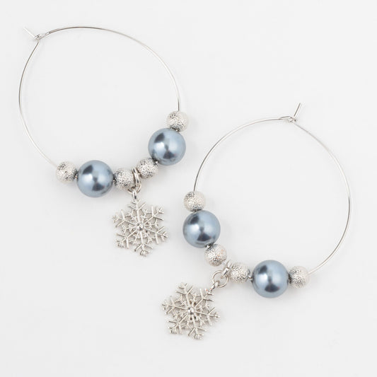Holiday Snowflake Charm Earrings