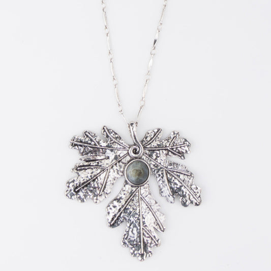 Delia Maple Leaf Pendant Necklace