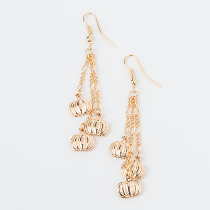 Pumpkin Charm Chandelier Earrings