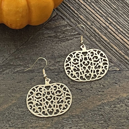 Howard's Jewelry Women's Halloween Pumpkin Filigree Earrings