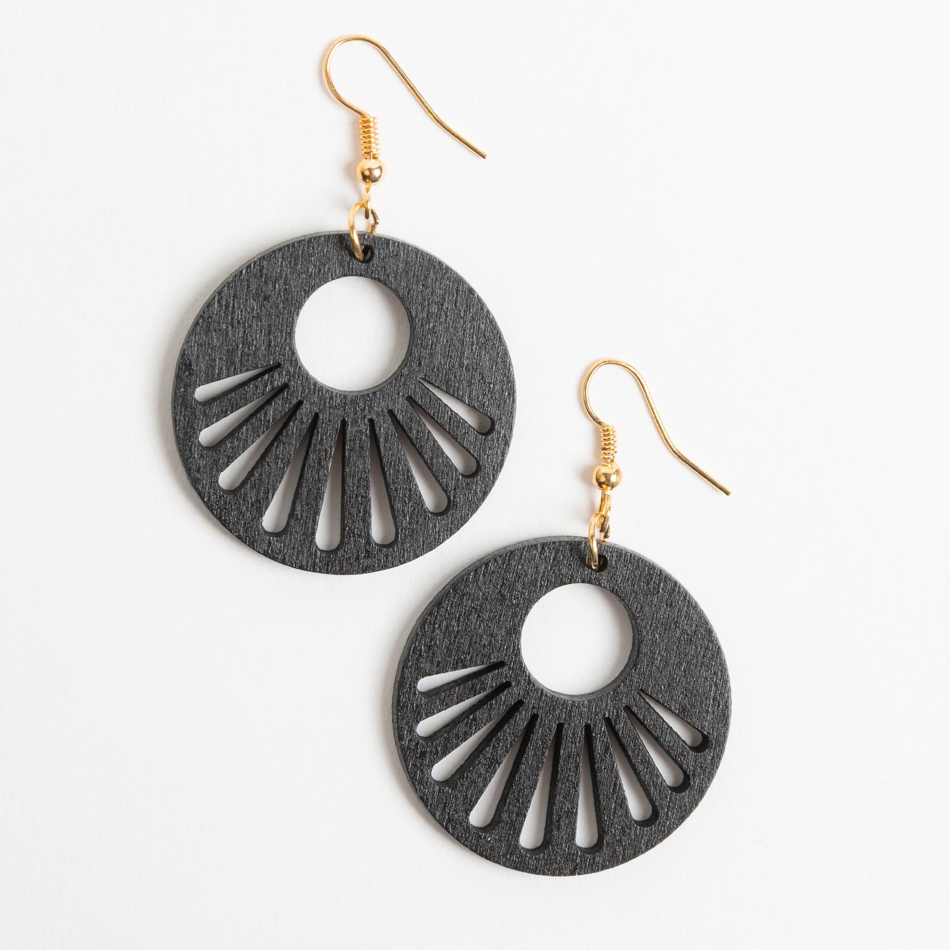 Samira Sun Ray Wood Earrings