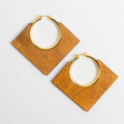 Samira Open Diamond Wood Earrings