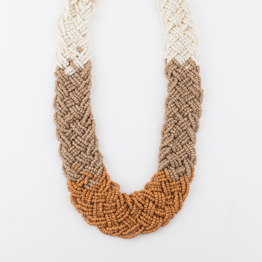 Zaylee Braided Bead Collar Necklace