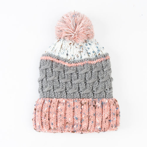 Bristol Striped Knit Pom Beanie