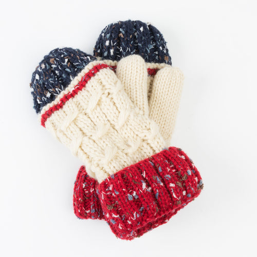 Bristol Striped Knit Mittens