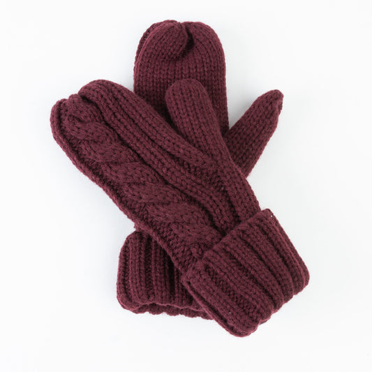 Howard's Women's Winter Sierra Cable Knit Mittens