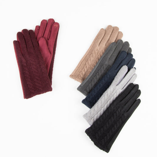 Howard's Women's Winter 12 Piece Everly Cable Knit Glove Assortment