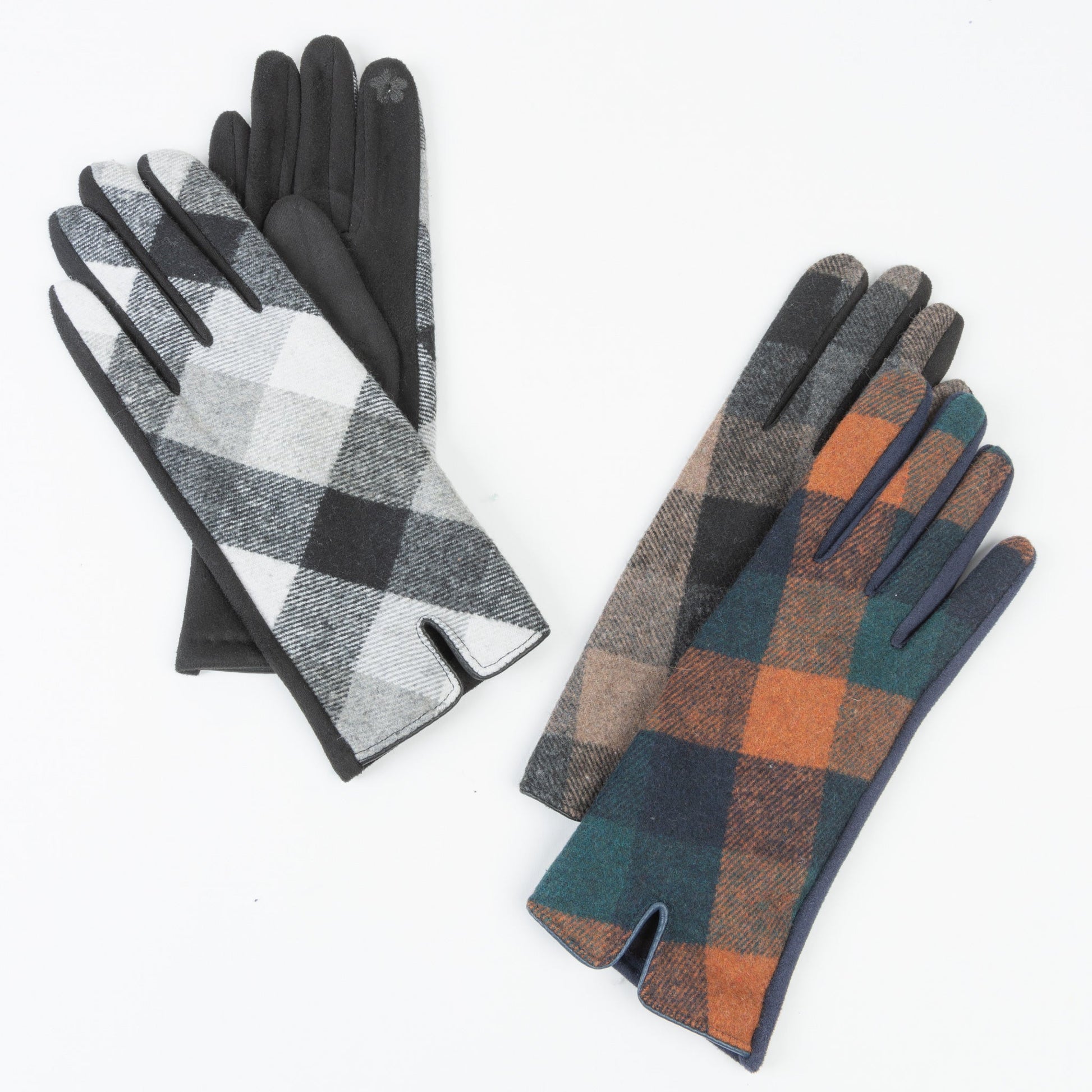 Howard's Women's Winter 6 Piece Jax Plaid Glove Assortment