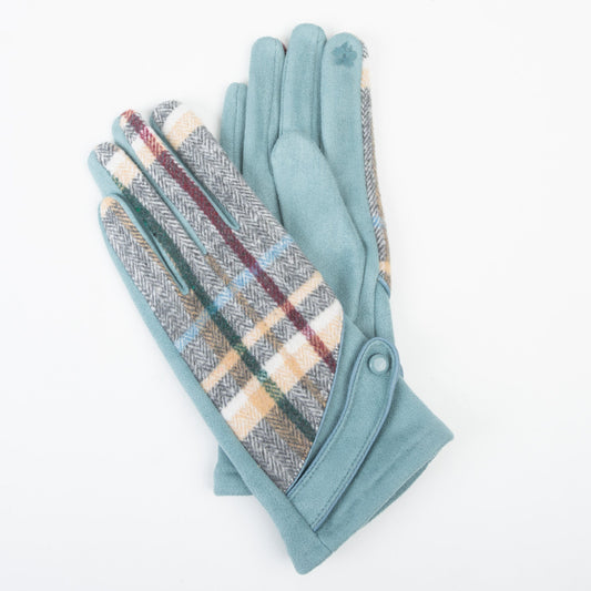 Howard's Women's Winter Andie Plaid Button Cuff Gloves