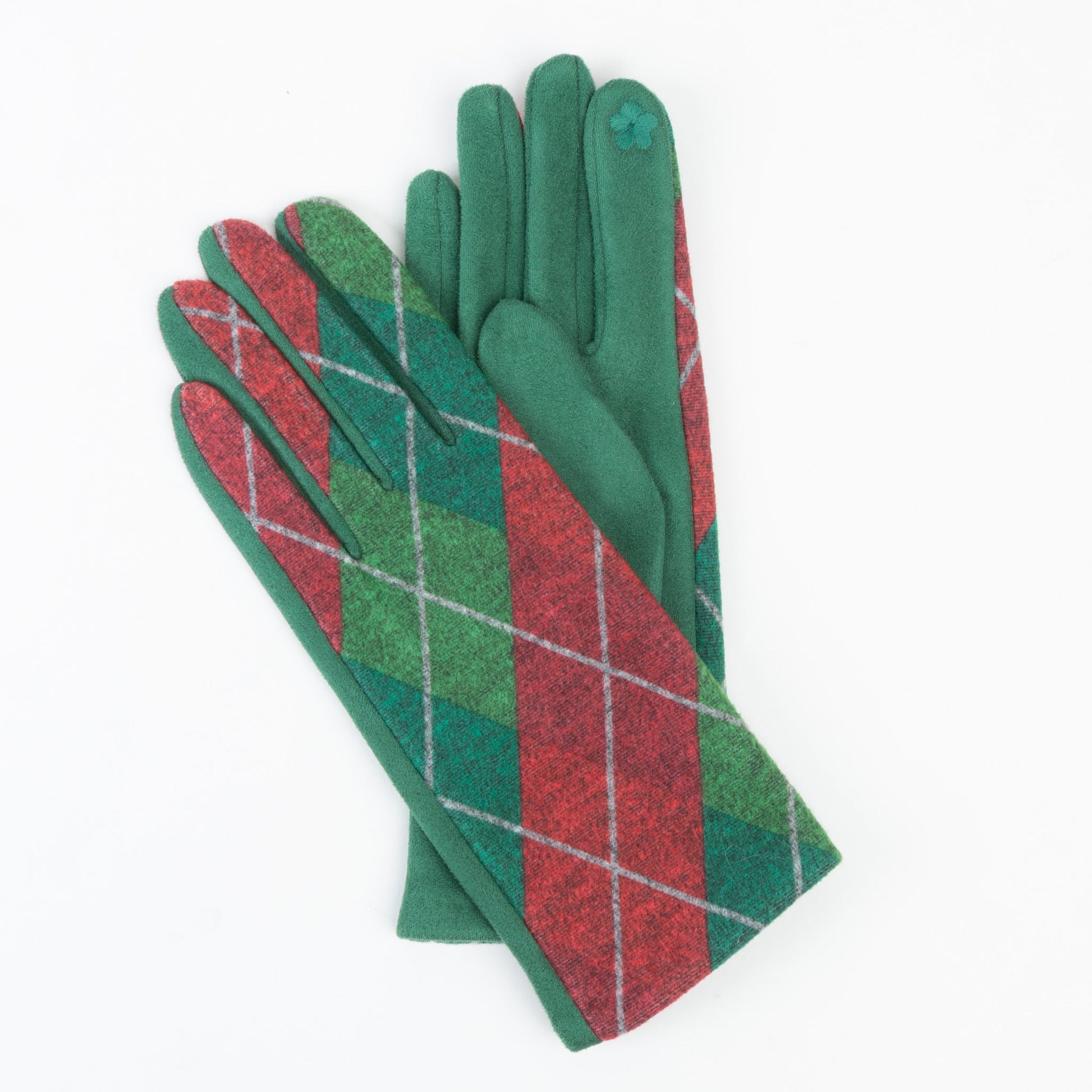 Howard's Women's Winter Clara Christmas Plaid Gloves