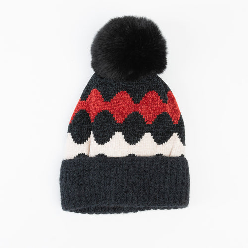 Elena Chenille Pom Beanie