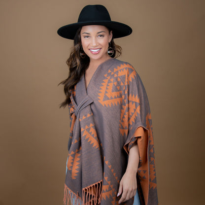 Howard's Women's Winter Rumi Reversible Aztec Wrap