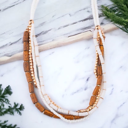 Elliot Multi Row Beaded Necklace