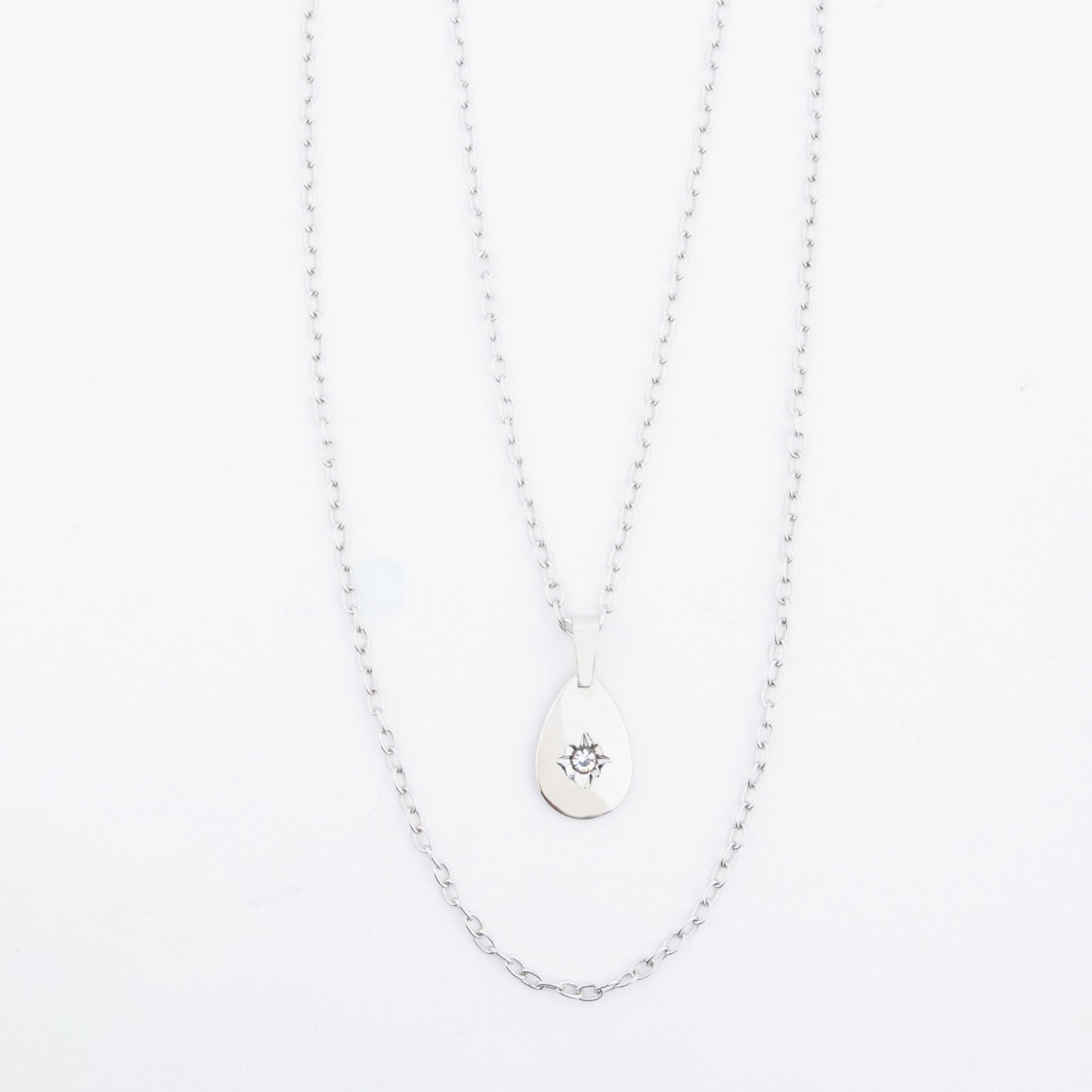 Jaymes Layered Star Pendant Charm Necklace