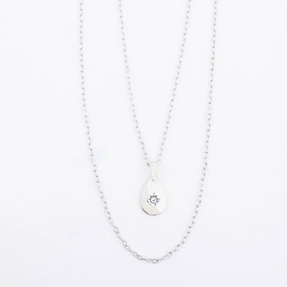 Jaymes Layered Star Pendant Charm Necklace