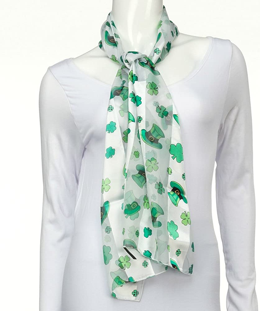 St Patricks Day Scarf White