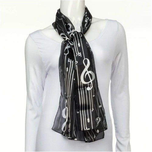 Music Scarf Black