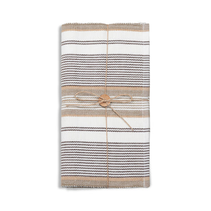 Tan Stripe Woven Table Runner