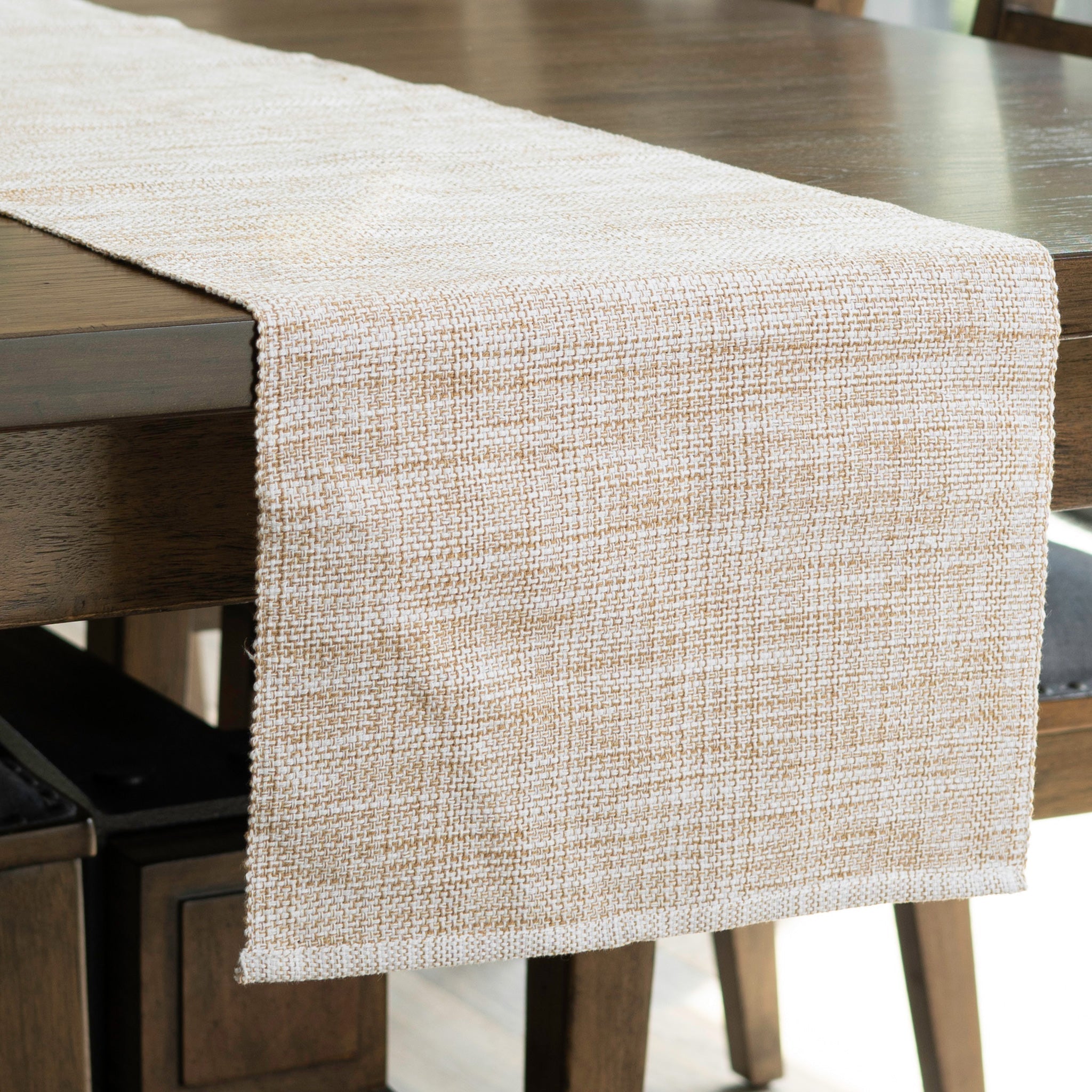 Textured Industrial Style Woven Table Runner For Sale photo