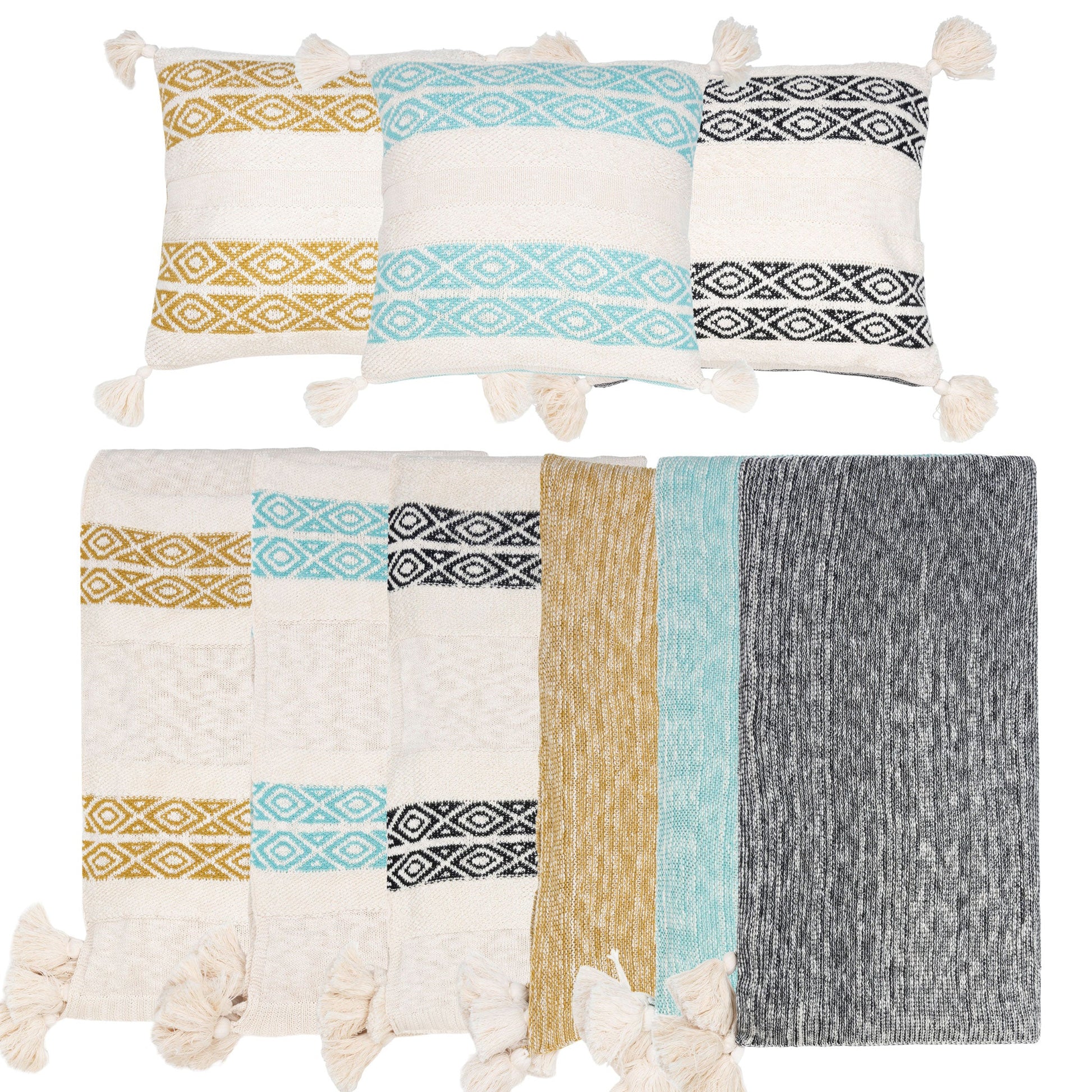 18 Piece Necalli Pillow & Throw Assortment