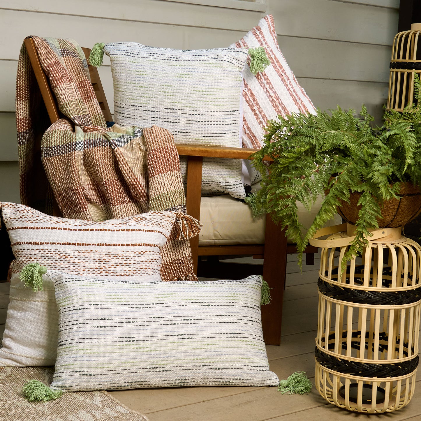 Romy Handwoven Indoor/Outdoor 12x22 Lumbar Pillow