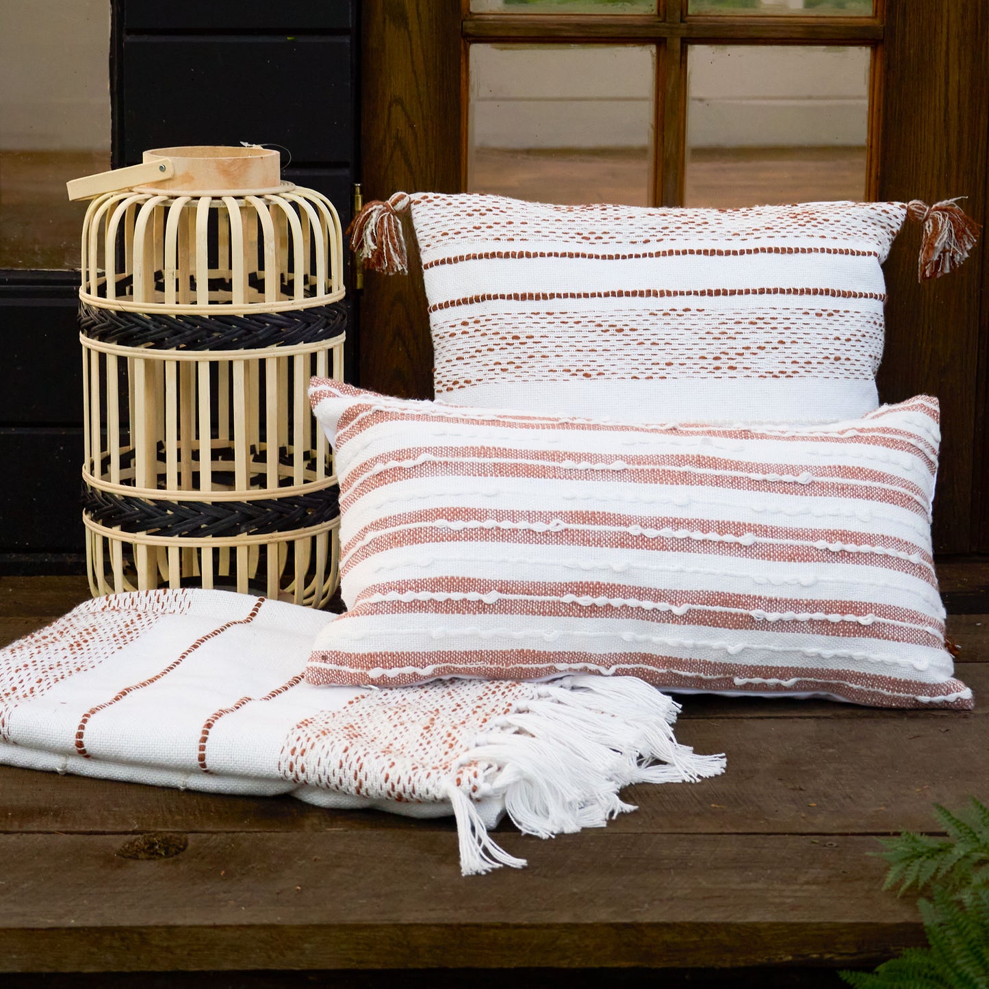 Romy Handwoven Indoor/Outdoor 12x22 Lumbar Pillow