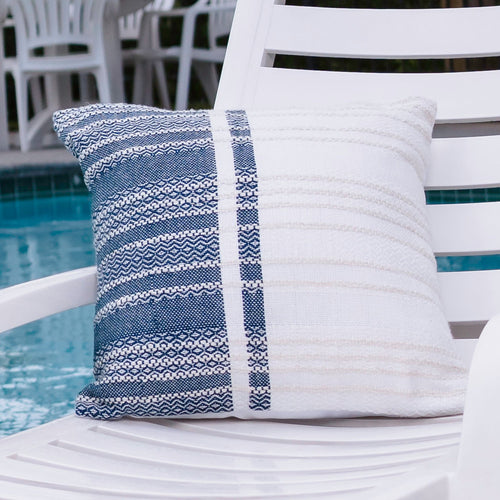 Genevieve Handwoven Indoor/Outdoor 18x18 Pillow