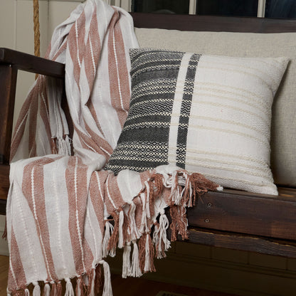 Genevieve Handwoven Indoor/Outdoor 18x18 Pillow