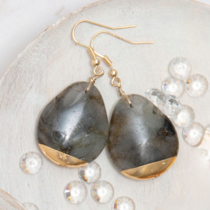 Nalani Teardrop Stone Earrings