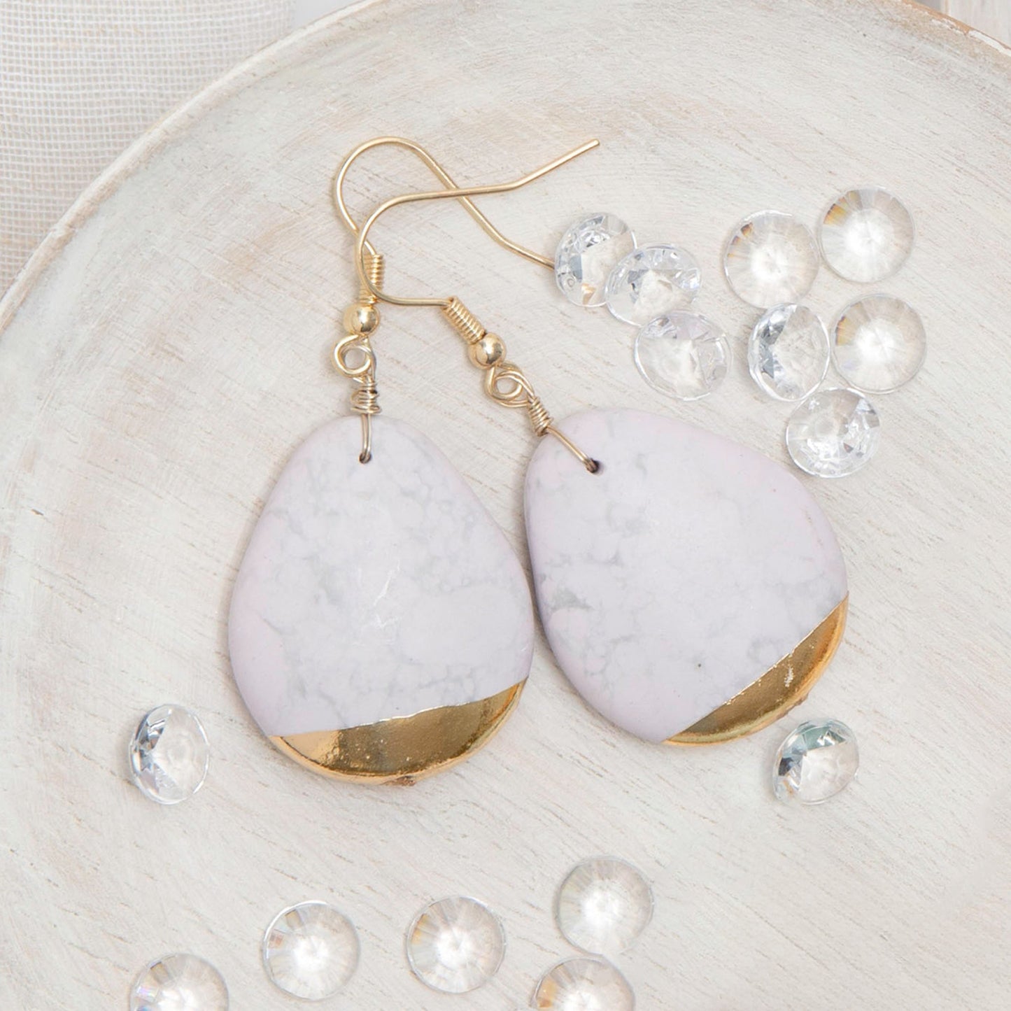 Nalani Teardrop Stone Earrings